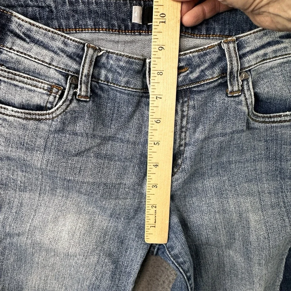 KUT From The Kloth Reese Ankle Straight Leg Jeans Womens Size 4 Two Tone Blue